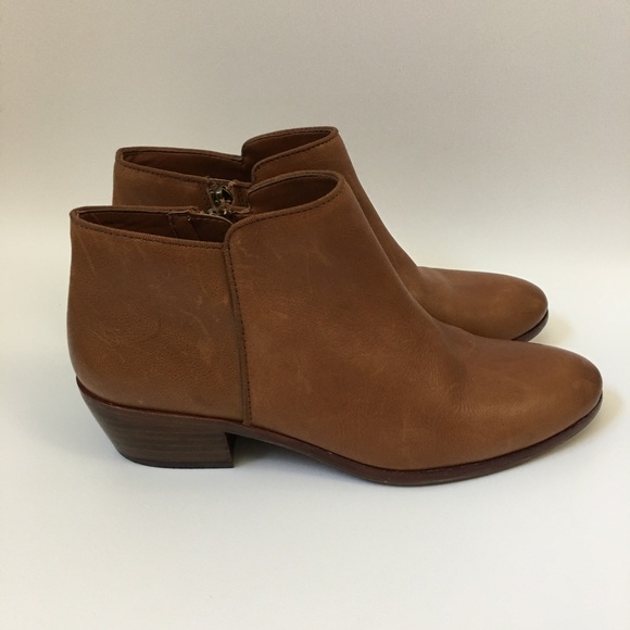 Sam Edelman Brown Leather Ankle Boots Size 8 - Picture 3 of 11